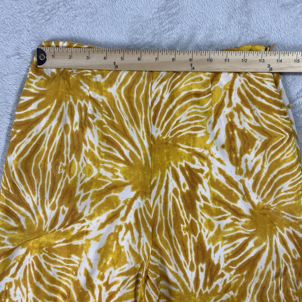 Scotch & Soda Viscose Tie Dye Wide Leg Trousers Yellow Women's S Boho Dopamine - Picture 9 of 15